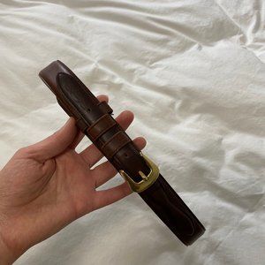 Vintage Brown Leather Belt